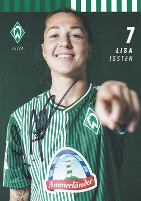 Autogrammkarte Lisa Josten - Werder Bremen - 2023/2024 - Frauen - Fußball