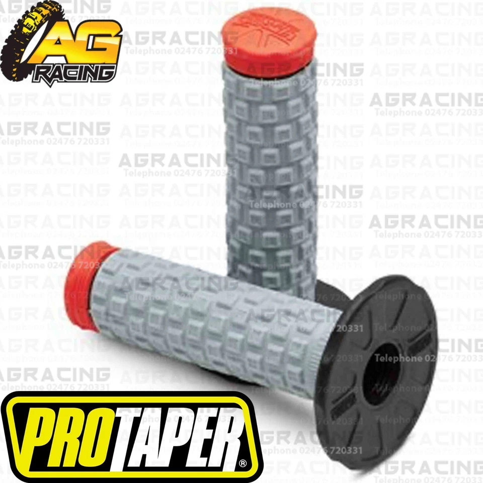 Pro Taper Poignées Motocross Noir Gris Rouge Pour KTM EXCF SX-F SMR EXC-R - Photo 1/1