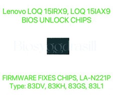 LENOVO LOQ 15IRX9, LOQ 15IAX9, NO PW BIOS CHIP LA-N221P 83DV, 83KH, 83GS, 83L1