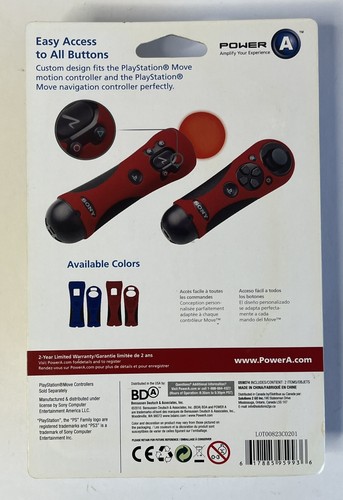 Power A Playstation Move Premium Grip Set Sony PS3 - RED - Picture 2 of 2