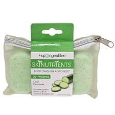 Spongeables Skinutrients Moisturizing Body Wash in a Sponge - Cool Cucumber