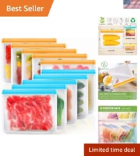 Premium Reusable Gallon and Sandwich Bags - Safe and Convenient Food Storage