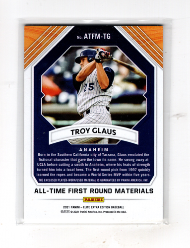 2021 Panini Elite Extra Edition All-Time First Round Materials Troy Glaus - 第 2/2 張圖片