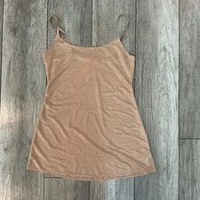 Spanx Smoothing Slip Dress Shapewear Nude Beige Adjustable Straps M/M