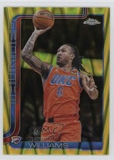 2025-26 Topps Chrome Yellow RayWave Refractor /275 Jaylin Williams #105 6q5