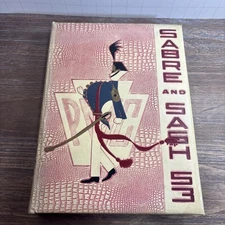 1953 PENNSYLVANIA MILITARY COLLEGE YEARBOOK, THE SABRE AND SASH, PMC CHESTER, PA