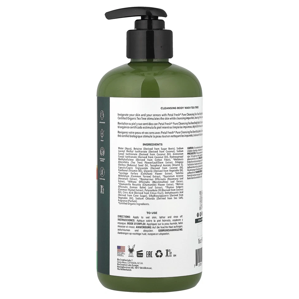 Jabón corporal limpiador, árbol de té, 16 fl oz (475 ml) Foto 2 de 2