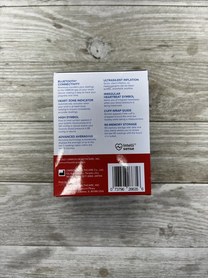 Monitor de presión arterial de muñeca inalámbrico Omron BP6350 serie 7 6356 ~ caja abierta Foto 2 de 4