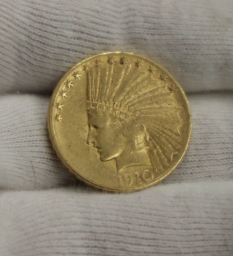 1910 S US $10 Indian Gold Piece XF+ (Cleaned)
