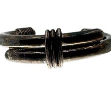 Vtg Heavy Solid  Taxco Modernist Sterling Sil...