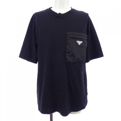Authentic PRADA PRADA Triangle Logo UJN661 S221 11CK T-shirt #241-004-024-3202