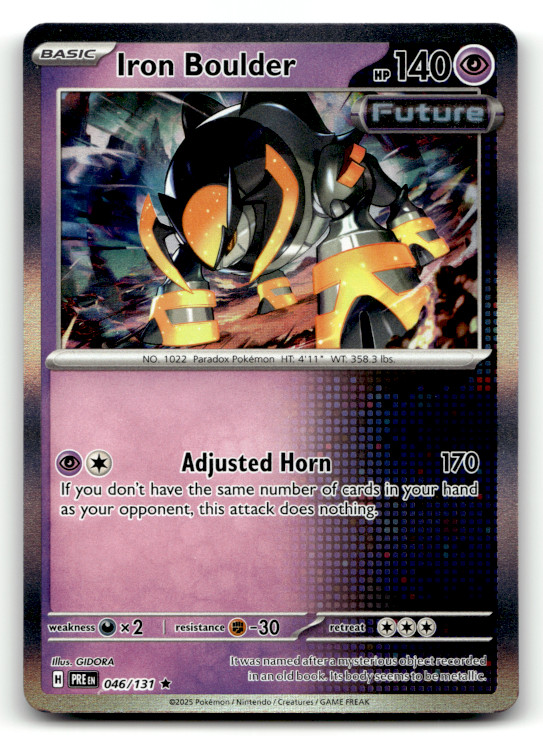 Iron Boulder 046/131 Holo Rare SV: Prismatic Evolutions LP