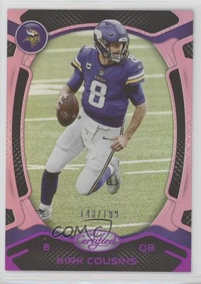 2021 Certified Mirror Pink /199 Kirk Cousins #74 1g37