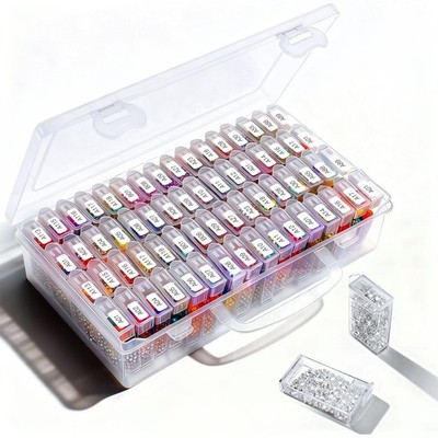 64 Grid Diamond Painting Storage Containers - Portable Transparent Diamond Ar...