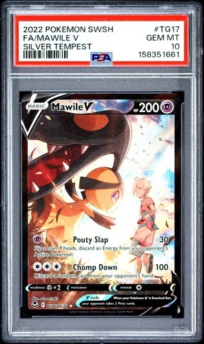 1661 Mawile V 2022 Pokemon Sword & Shield Silver Tempest #TG17 PSA 10