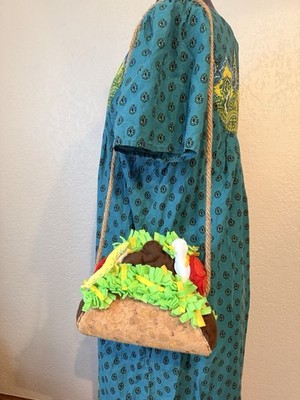 Vintage Sculptural Taco Handbag Novelty Statement Bag Art To Wear