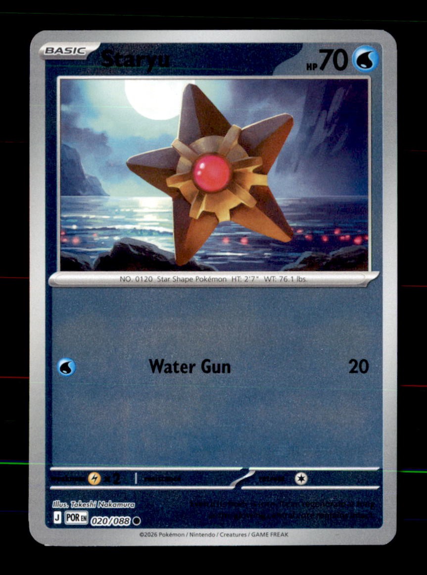 Staryu 020/088 Common Perfect Order Pokemon Reverse Holo Near Mint