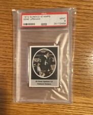 1972 EUGENE “GENE” UPSHAW Sunoco NFL Action Player Stamps PSA 9 Mint Raiders RC