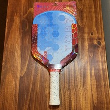 Toby Pro Pickleball Paddle Carbon Fiber USA Pickleball Approved Blue White NEW