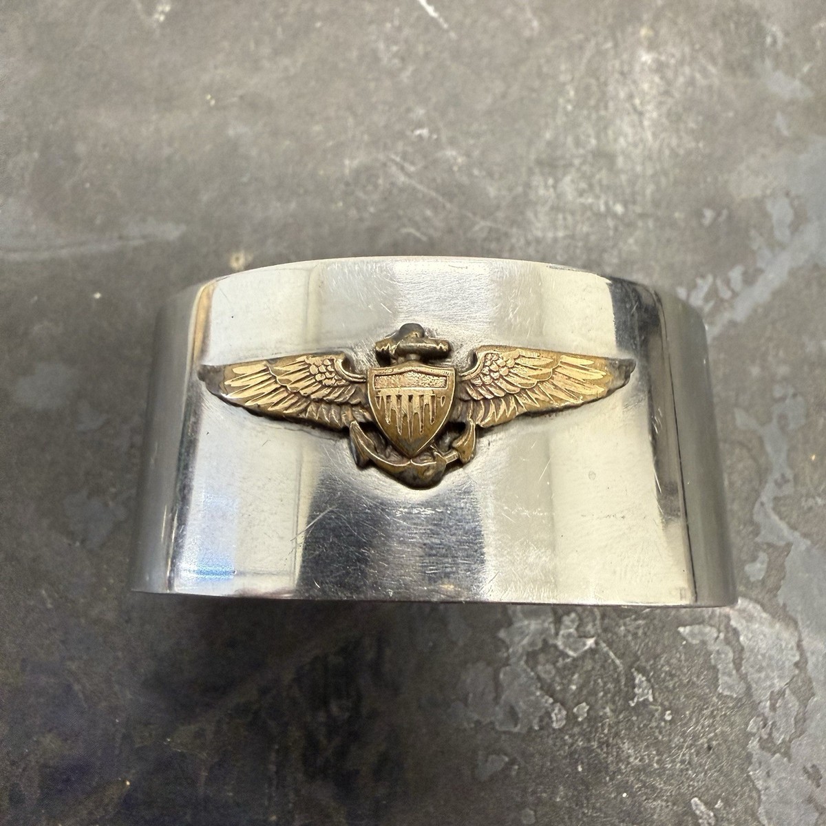 Original WWII US Navy Aviator Sweetheart Bracelet Cuff Pilot | eBay