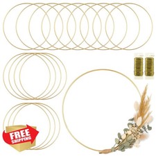 Gold Metal Hoops 18 Inch 16pk Craft Macrame Wreath Dream Catcher