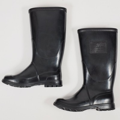 Ralph Lauren Purple Label 43 / 9 Rain Boots Black Rubber Leather