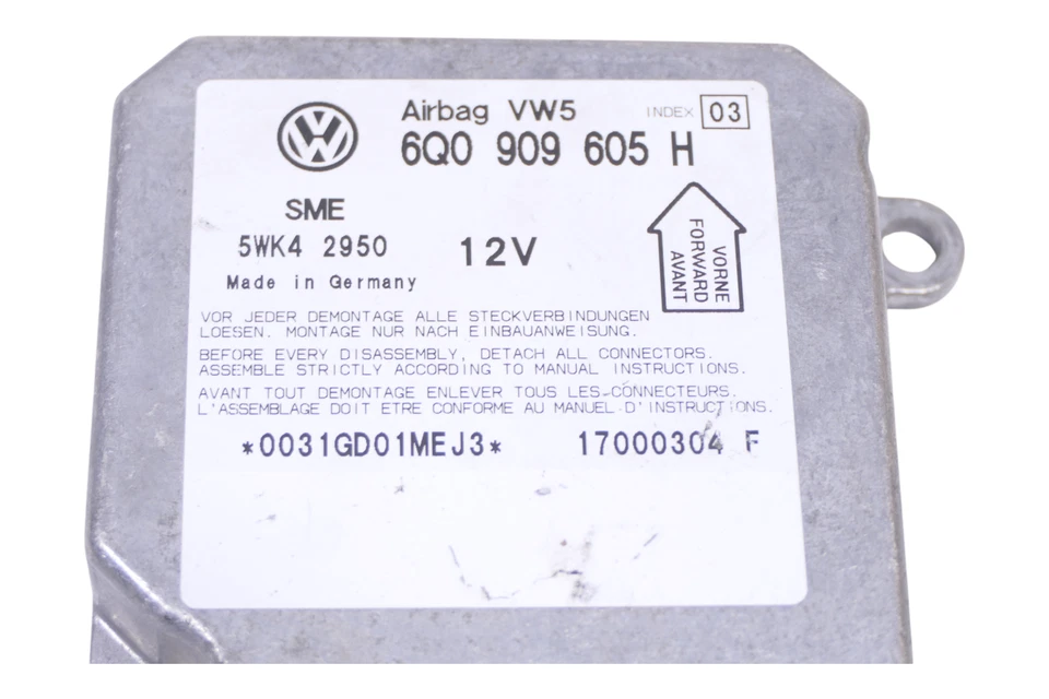 Skoda Fabia 6Y control unit airbag airbag control unit 6Q0909605H index 03 008 - Image 3 of 4