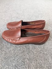 SAS Siesta Women's 8 M Comfort Loafers Cedar Brown Leather Made in USA Tripad