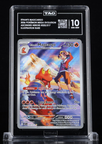 Ethan's Magcargo graded TAG 10 for sale on eBay