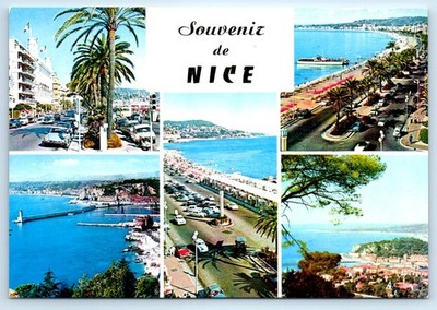Souvenir de Nice - FRANCE split view 4x6 Postcard