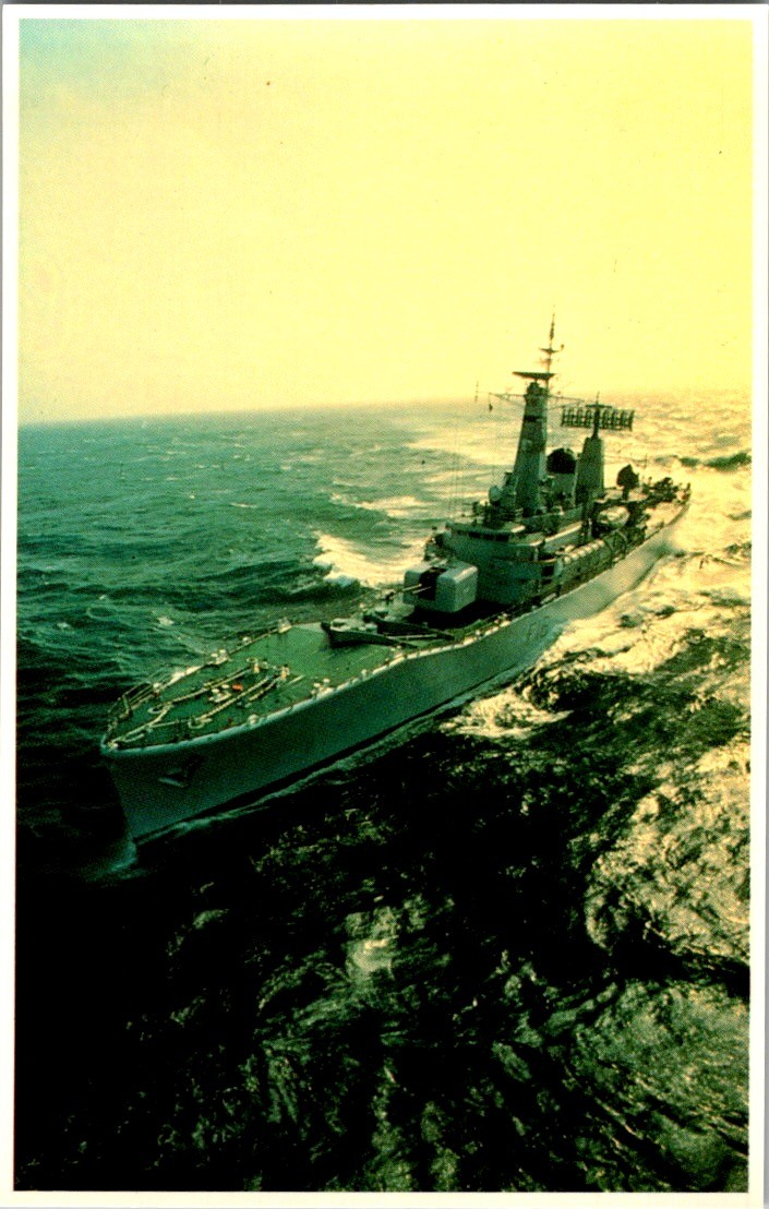 H.M.S. Diomede Frigate Falklands War 1982 Leander-Class Exocet Postcard