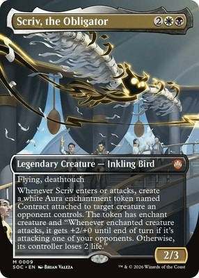 x1 Scriv, the Obligator - Foil - Borderless M MTG Commander: Secrets of Strixhav