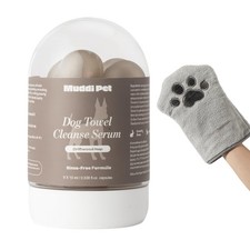Dog Concentrated Waterless Rinse-Free Shampoo Conditioner with Bath Mitt ...