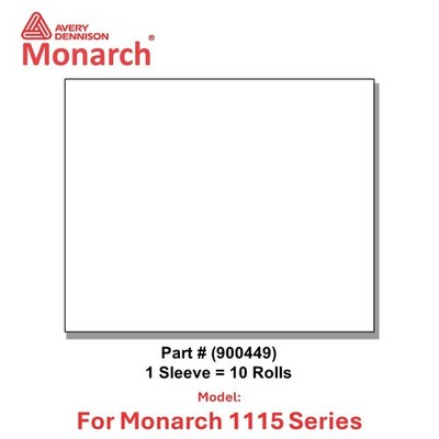 Genuine Monarch 1115 White Pricing Labels 10 Rolls - Authorized Dealer (900449)