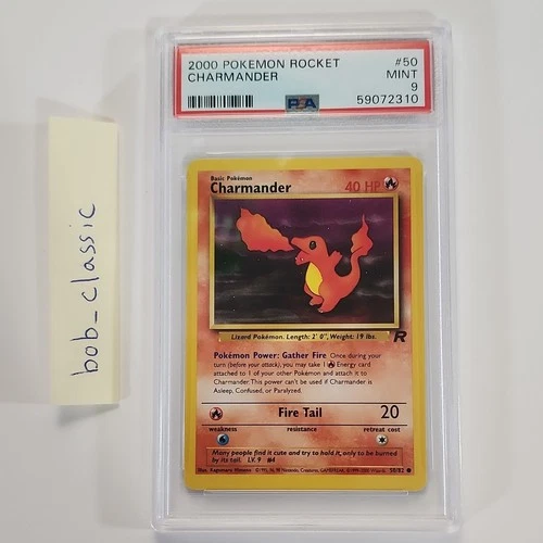 Pokémon TCG Team Rocket Charmander 50/82 PSA 9 Unlimited Regular Common
