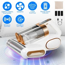 Cordless Mattress Vacuum Cleaner – 200W 16KPA Suction, Allergen Removal,Dust Cup