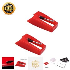 Easy Install Diamond Replacement Stylus Needles for Vinyl Turntables - 2 Pack