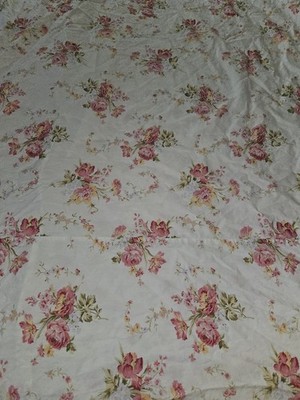 GORGEOUS SHABBY CHIC Country Rose Print Duvet Cover Cotton Fabric 84'' X 84''