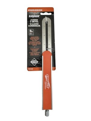 Swanson Tool Co SVV150 9 inch Savage T-bevel Stainless Steel Rule | Comfort Grip