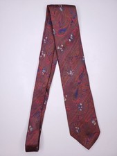 Isaac Zelcer Mens Formal Necktie 58"Lx3"W Brown Neck Tie