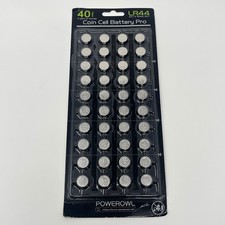 POWEROWL LR44 AG13 SR44 357 Coin Cell Battery Pro 40 Pack 1.5V Alkaline