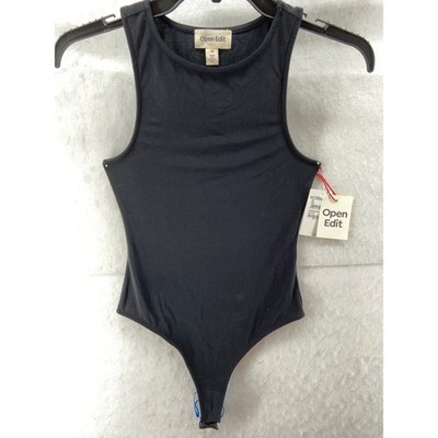 NWT Open Edit Body Suit X-Small Black Open Back Open Thong Body Suit $24