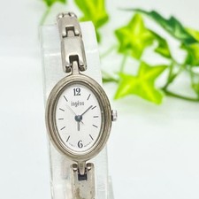 SEIKO ALBA Ingenu EA12-6A Women  s Quartz Oval Watch Silver White Dial Japan