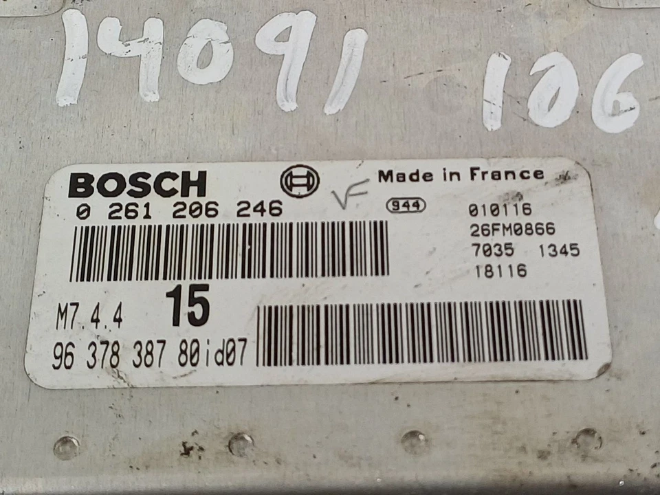 9637838780 CENTRALINA MOTORE / 6373022 PER PEUGEOT 106 I 1A, 1C 1.1 - Immagine 4 di 4