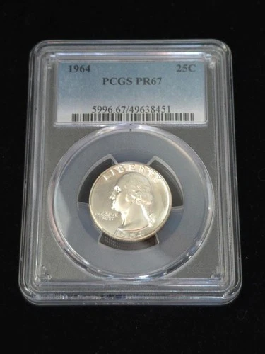 1964 Washington Silver Quarter PCGS Graded PR67 #49638451