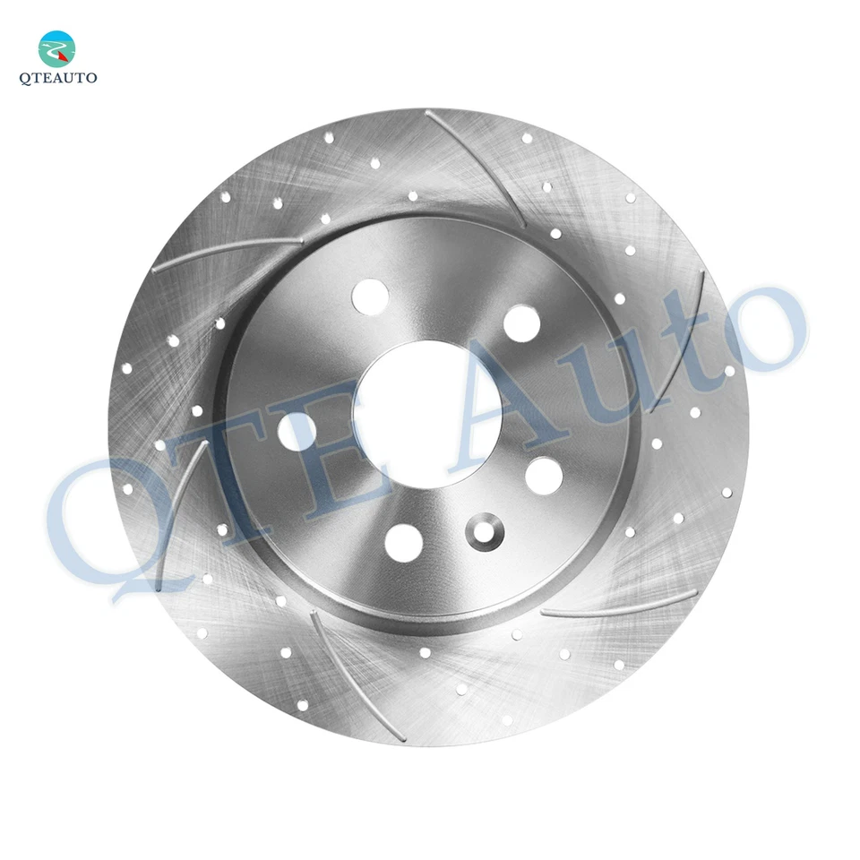 Rotores de disco de freno ranurados perforados traseros de 315 mm para Chevrolet Impala 2014-2020 Foto 3 de 4