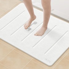 Diatomaceous Earth Bath Mat, 32 x 20, Super Absorbent, Quick Dry, Non-Slip