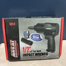 AIRCAT 1431-2 1/2" Aluminum Impact Wrench w/ 2" Extended Anvil & Flip Socket
