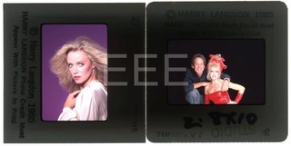 2 Donna Mills Movie Actress Model Harry Langdon Transparency w/rights Lot Q272