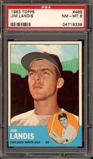 1963 Topps Baseball #485 Jim Landis PSA 8